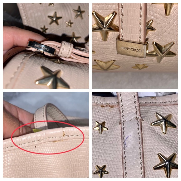 🆂🅾🅻🅳 Jimmy Choo Sasha Star-Studded Tote Bag - Picture 15 of 16